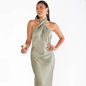 Jasmine Halter Maxi Dress - WORN 1x / NOT ALTERED / DRY CLEANED